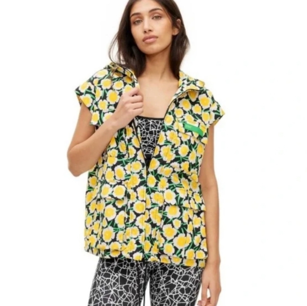 Diane Von Furstenberg Yellow and Green Floral Blouse